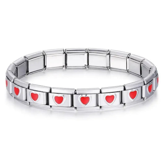 Italian bracelet corazones